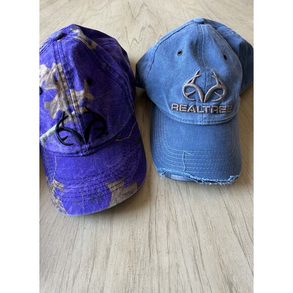 3* Camo Hats Purple Blue Hunting Fishing Caps Distressed Realtree 3 Baseball Hat - Picture 5 of 15